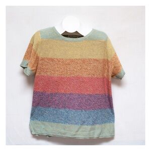 White Stag multi color short sleeve sweater size 14/16 - Like new